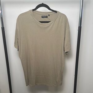 Brave Soul Tan/Stone Short Sleeve Tee Soft Casual Basic Size Large